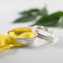 Fern Frond Wedding Bands, In Eco Silver, thumbnail 1 of 8