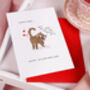 Funny Tabby Cat Farting Valentine Card, thumbnail 4 of 4