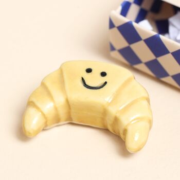 Tiny Matchbox Ceramic Croissant Token, 2 of 3