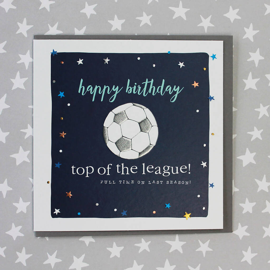 Happy Birthday Card For Children Football Theme By Molly Mae ...