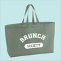 Brunch Society Premium Canvas Oversized Tote Bag, thumbnail 3 of 10
