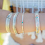 Ethereal Galaxy Labraodrite And Pearl Spinning Bangle, thumbnail 4 of 12