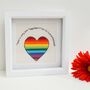 Love Is Love Hand Embroidery Framed Original Art, thumbnail 1 of 3