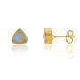 925 Silver Irregular Moonstone Earrings Gold Plating, thumbnail 1 of 2