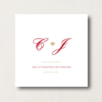 Personalised Couples Valentine's Card, 2 of 2
