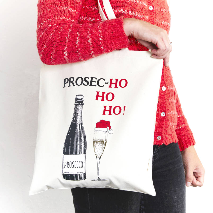 Christmas Prosecco Tote Bag