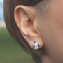 Irregular Stud Earrings Sterling Silver Jewellery, thumbnail 1 of 5