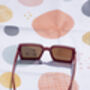 Red Front Lens Rectangle Y2k Style Sunglasses, thumbnail 6 of 7