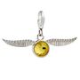 Harry Potter Sterling Silver Golden Snitch Clip On Charm With Crystals, thumbnail 1 of 3