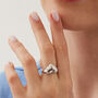 Love Heart Chunky Signet Ring Sterling Silver, thumbnail 8 of 12