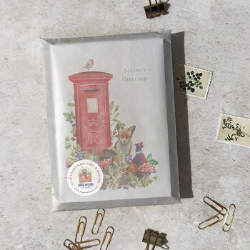 Christmas Postbox Six Cards And Envelopes, 4 of 5