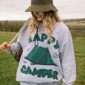 Happy Camper Women's Slogan Sweatshirt, 4 of 5