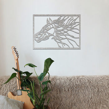 Metal Horse Head Line Art Framed Home Decor, 9 of 11