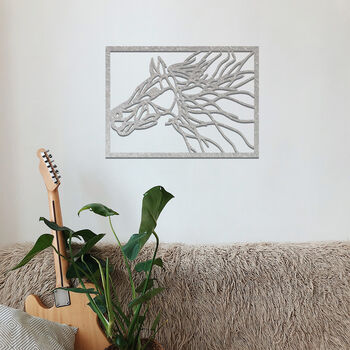 Metal Horse Head Line Art Framed Home Decor, 10 of 12