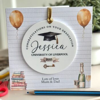 Graduation University Congratulations Keepsake Card, 2 of 4