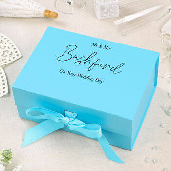 Luxury Personalised Mr And Mrs Wedding Gift Box, 3 of 4