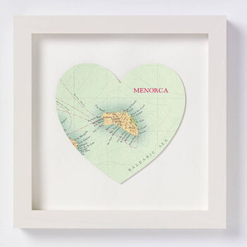 Menorca Map Heart Print, 2 of 4