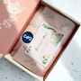 Milestone Birth Flower Tea Towel And Coaster Gift Set, thumbnail 10 of 12