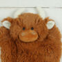 Brown Highland Cow Hot Water Bottle Inc, Gift Boxed, thumbnail 5 of 8