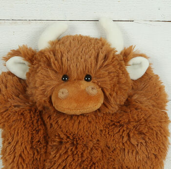 Brown Highland Cow Hot Water Bottle Inc, 6 of 8