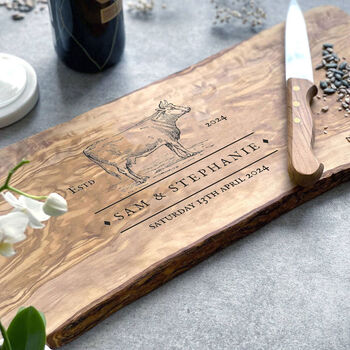 Personalised Olive Wood Cheeseboard Gift, 3 of 10