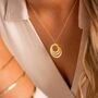 Triple Eternal Ring Pendant Personalised Necklace, thumbnail 7 of 12