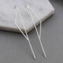Oxidised Silver Gothic Triangle Ear Climber Earring, thumbnail 4 of 7