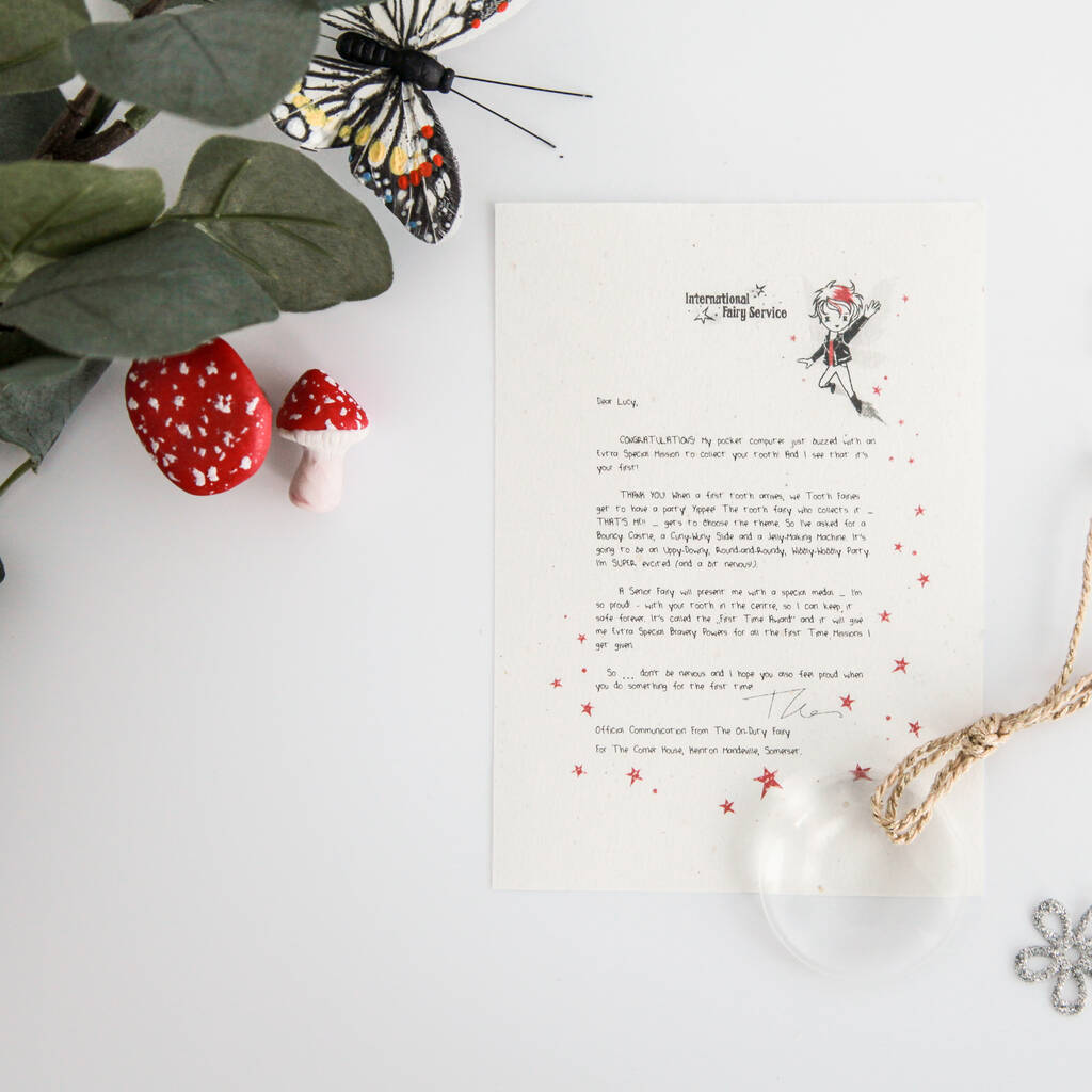 Image of Personalised First Tooth Fairy Letter