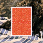 Orange Seaweed Pattern Greeting Card, thumbnail 2 of 4
