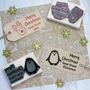 Personalised Children's Merry Christmas Rubber Stamp, thumbnail 1 of 2