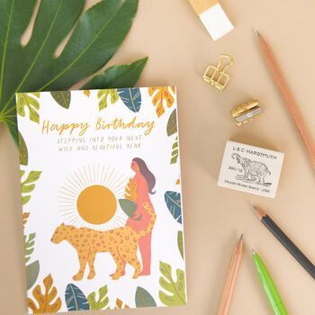 Wild Woman Empowering 'Happy Birthday' Card, 4 of 4