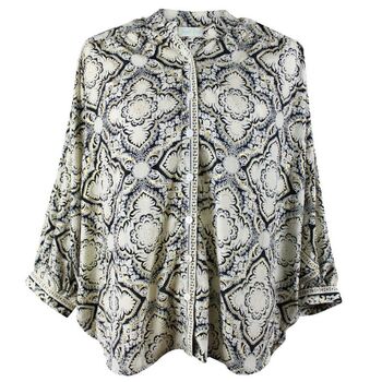 Black, White And Gold Arabesque Print Button Down Shirt, 4 of 4