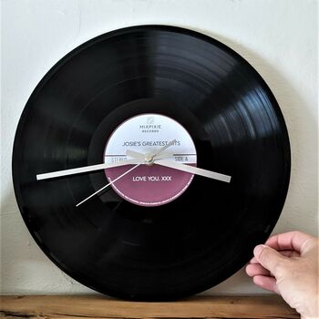 Personalised Limited Edition Vinyl Record Clock, 6 of 9