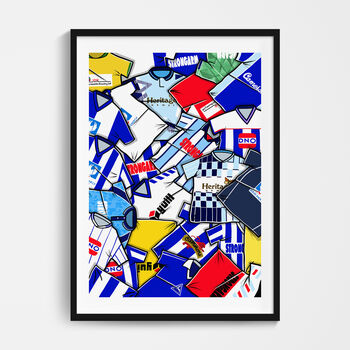 Hartlepool United Football Shirt Mash Up Print, 2 of 3