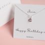 Personalised Birthday Birthstone Necklace, thumbnail 2 of 5