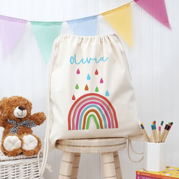 Personalised Children's Rainbow Pe Kit Bag, 4 of 12