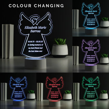 Personalised Angel Memorial LED Light, 3 of 4