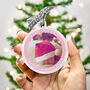 Personalised Baby's First Christmas Pastel Photo Bauble, thumbnail 3 of 5