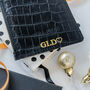 Personalised Zip Card Holder Croc Leather, thumbnail 4 of 12