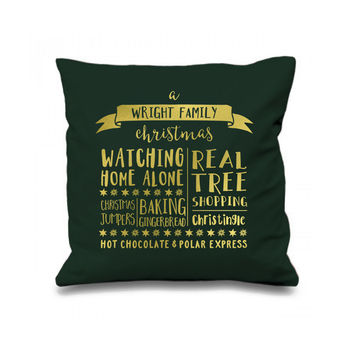 Family Christmas Personalised Cushion, 4 of 5