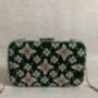 Emerald Green Velvet Handcrafted Clutch Bag, thumbnail 1 of 9