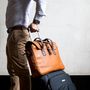 Leather Travel Laptop Briefcase Satchel, thumbnail 4 of 10
