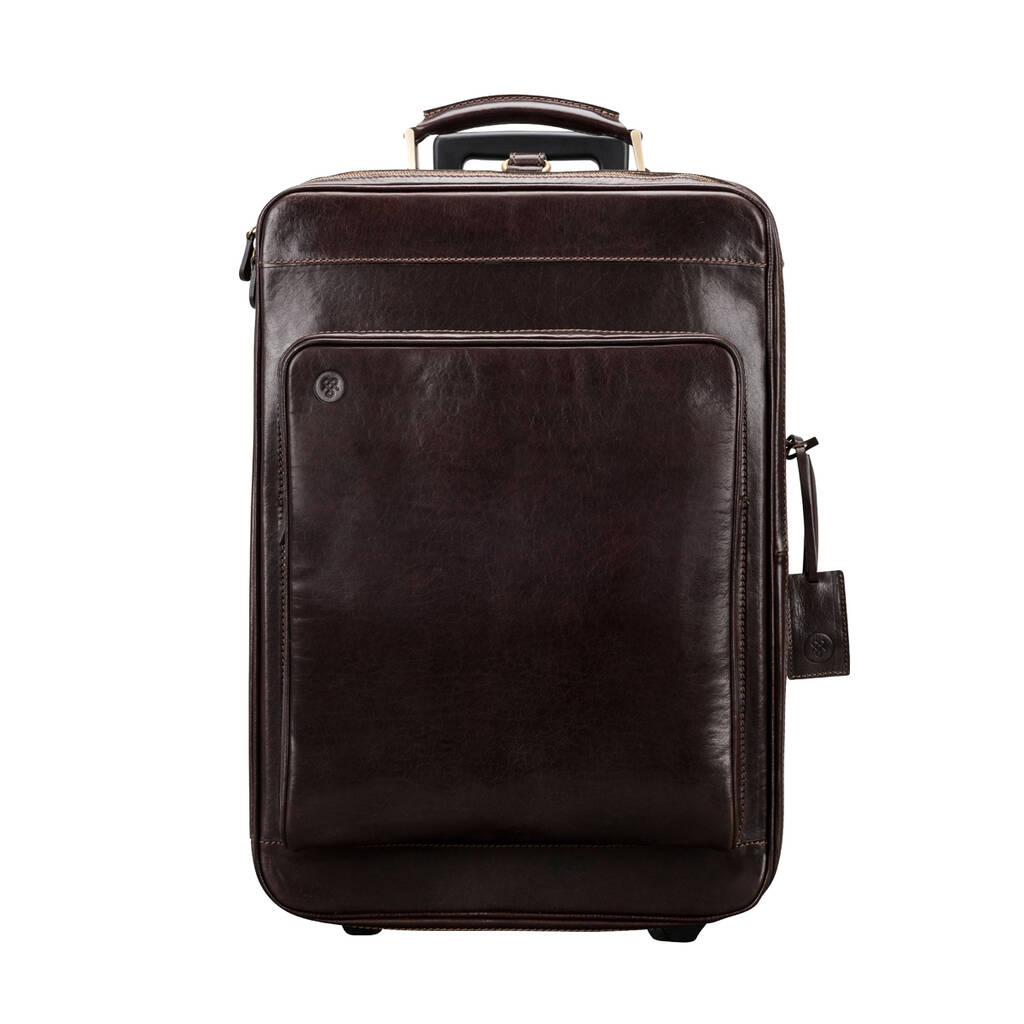 Luxury Wheeled Leather Luggage Bag. 'The Piazzale' By Maxwell Scott ...