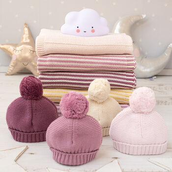 Unisex Big Bobble Knitted Baby Hat, 11 of 12