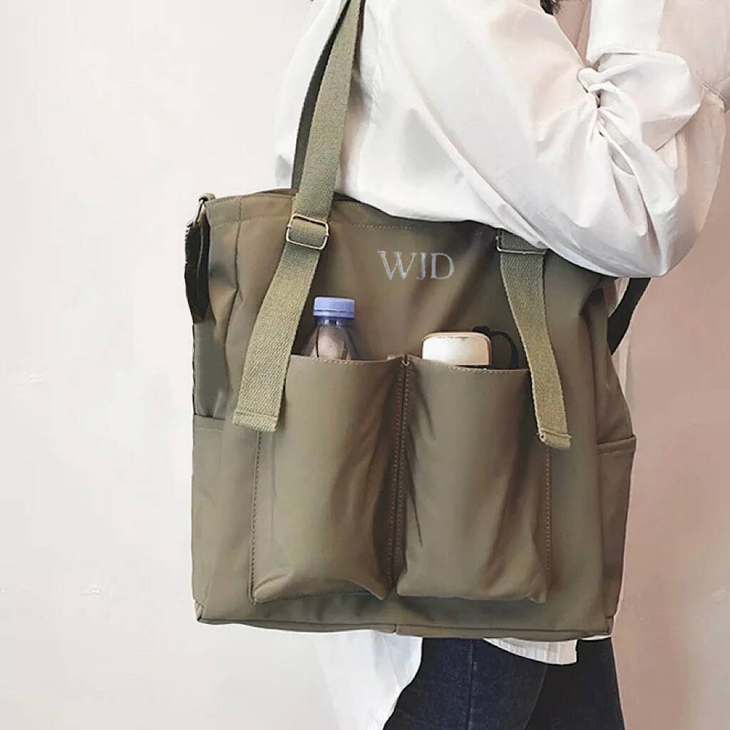 Personalised Khaki Utility Bag