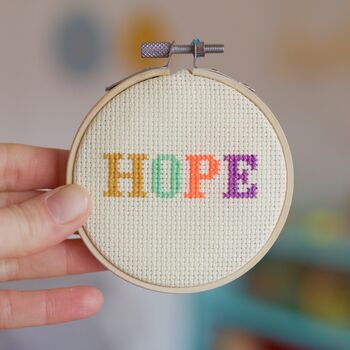 Embroidery Cross Stitch Kit Hope, 4 of 5