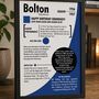 Personalised 70th Birthday Gift Birth Year Print For Football Fans, thumbnail 2 of 11