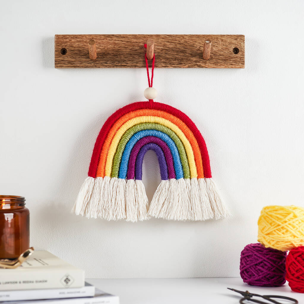 Make Your Own Classic Macrame Rainbow Craft Kit, 1 of 6