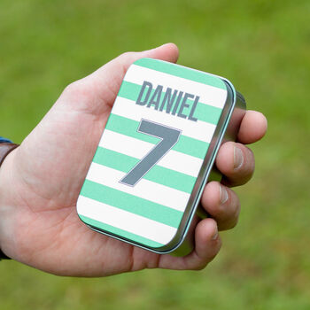 Personalised Football Shirt Tin And Bottle Opener Tool, 2 of 7
