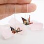 Japanese Paper Origami Crane Ear Threaders Two, thumbnail 1 of 10